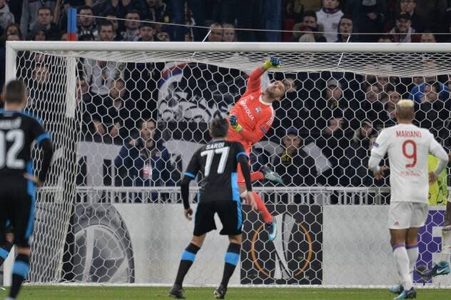 Anthony Lopes (lyon) FOOTBALL : Lyon vs Limassol - Ligue Europa - Phase de goupe - 23 11 2017 FredericChambert Panoramic 