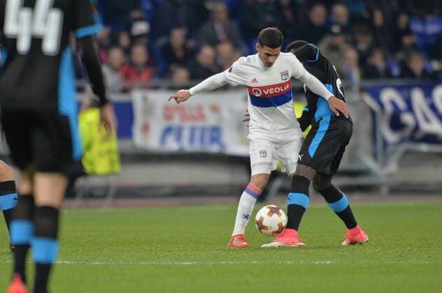 Houssem Aouar (lyon) FOOTBALL : Lyon vs Limassol - Ligue Europa - Phase de goupe - 23 11 2017 FredericChambert Panoramic 