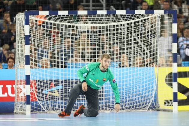 Zagreb, 23.11.2017. - Arena Zagreb hall, 2017 18 EHF Men s Champions League Group Phase. HC Prvo plinarsko drustvo (white) - ESP FC Barcelona Barca Lassa (blue) 24:32 Gonzalo PEREZ DE VARGAS MORENO (1) 