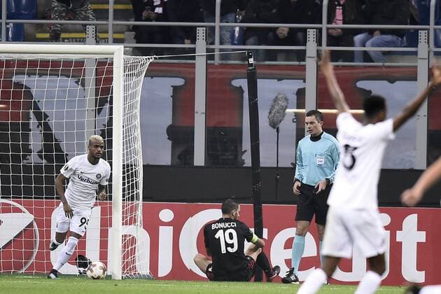 Db Milano 23 11 2017 - Europa League Milan-Austria Vienna foto Daniele Buffa Image nella foto: autogol Leonardo Bonucci 