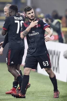 Db Milano 23 11 2017 - Europa League Milan-Austria Vienna foto Daniele Buffa Image nella foto: esultanza gol Patrick Cutrone 
