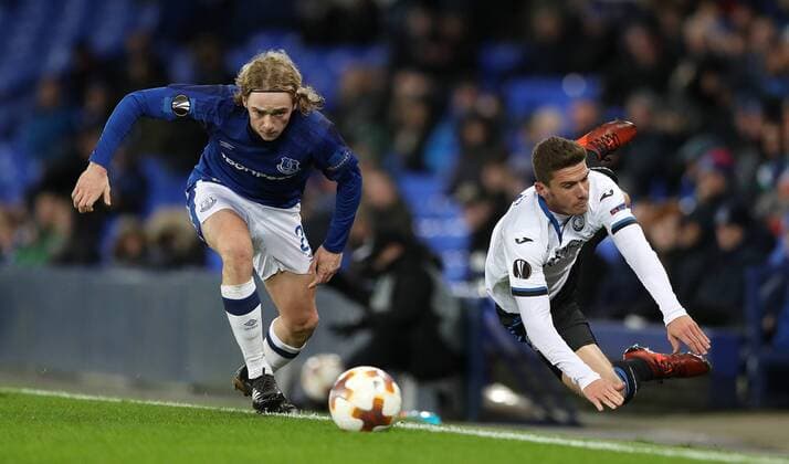 Football - 2017 2018 UEFA Europa League - Group E: Everton vs. Atalanta B.C. Tom Davies of Everton at Goodison Park. COLORSPORT LYNNE CAMERON 