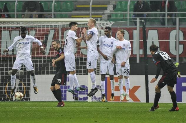 Italy: AC Milan vs FK Austria Wien Europa League Ricardo Rodriguez of AC Milan during uefa Europa League AC Milan vs FK Austria Wien at San Siro Stadium Milan Italy San Siro StADIUM  GaetanoxPiazzolla PacificxPress