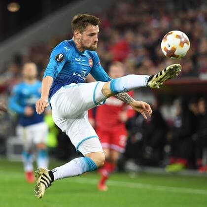 Soccer UEFA Europaleague Season 2017 2018 1 FC koeln vs Arsenal FC 23 11 2017 Rheinenergiestadion Koeln Mathieu Debuchy Arsenal