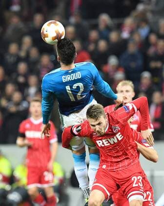 Football UEFA Europaleague Season 2017 2018 1 FC koeln vs Arsenal FC 23 11 2017 Rheinenergiestadion Koeln Olivier Giroud Arsenal FC Jann Kilian Horn FC Cologne