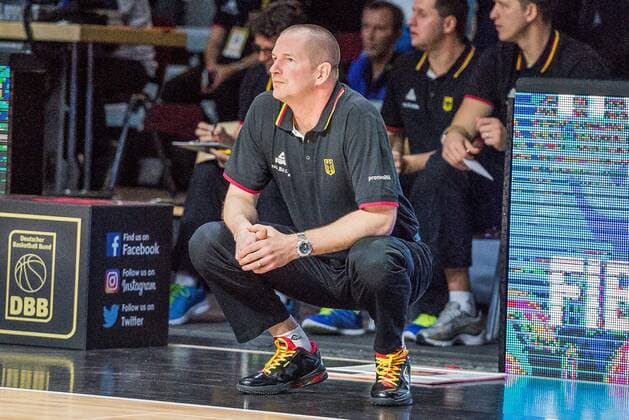 GER Qualification Basketball World Cup 2019 Germany vs Georgia 24 11 2017 Arena Chemnitz GER Qualification Basketball World Cup 2019 Germany vs Georgia in the image National coach Henrik Roedl tr Germany nordphotoxDostmann nph00325