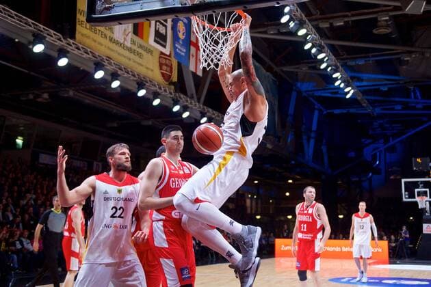 Basketball Chemnitz 24 11 2017 FIBA u200b u200bWorld Cup Qualifiers Europe WC Qualification Europe Germany GER Georgia GEO Maik Zirbes Germany No 33