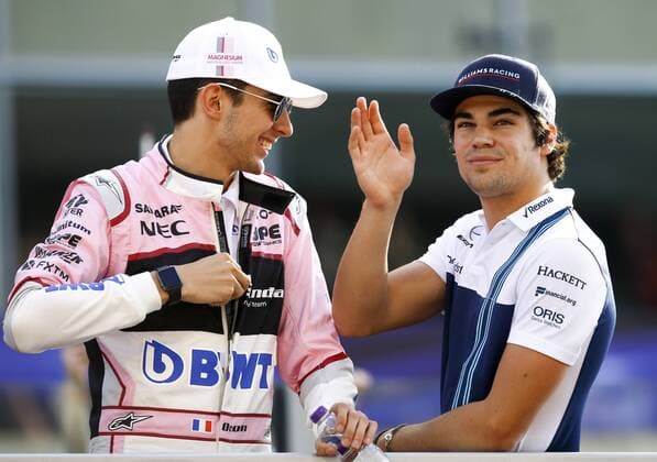 Motorsports: FIA Formula One World Championship WM Weltmeisterschaft 2017, Grand Prix of Abu Dhabi, 31 Esteban Ocon (FRA, Sahara Force India F1 Team), 18 Lance Stroll (CAN, Williams Martini Racing), Abu Dhabi United Arab Emirates