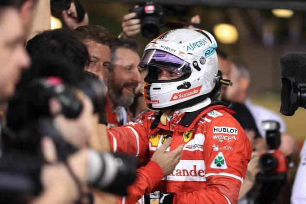 26th November 2017, Yas Marina Circuit, Abu Dhabi, UAE; Abu Dhabi Formula One Grand Prix, Sunday race day; Sebastian Vettel - Scuderia Ferrari 3rd place in parc ferme  ActionPlus11956615