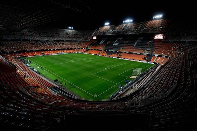 FuÃŸball, Stadiongeschichte FC Valencia 26th November 2017, Mestalla, Valencia, Spain; La Liga football, Valencia CF versus FC Barcelona Barca General view of the stadium prior to the game;  ActionPlus11956832