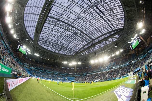 ST PETERSBURG, RUSSIA. Views of the Â«Saint Petersburg StadiumÂ» The Krestovsky Stadium is also called Zenit Arena Football, Stok  Copyright: xEugenexAsmolovx