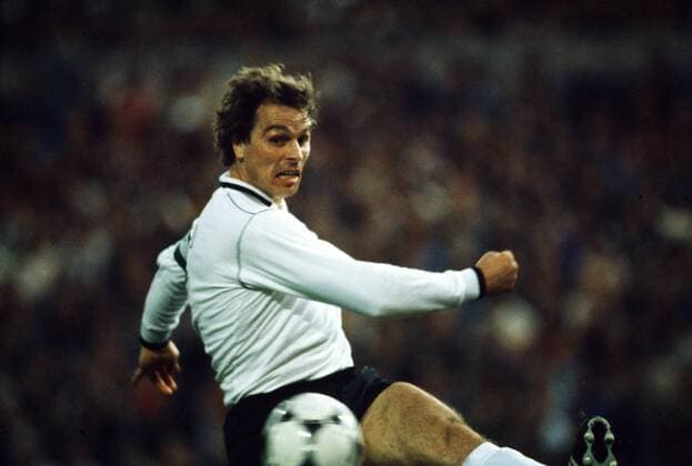 Bernard Dietz former German football matches born 1948 played from 1970 to 1982 for the MSV Duisburg and from 1982 to 1989 for FC Schalke 04 also from 1974 to 1981 for the German national team with which he was in 1980 European champion in Rome