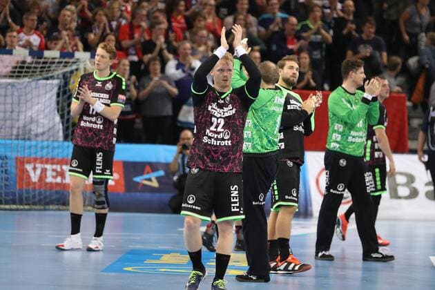 FH Flensburg Handewitt THW Kiel EHF Champions League Flensburg 29 11 17 Flensburg 29 11 17 Sport Handball VELUX EHF Champions League Season 2017 2018 Group Stage SG Flensburg Handewitt THW Kiel SG after the match xmmkx