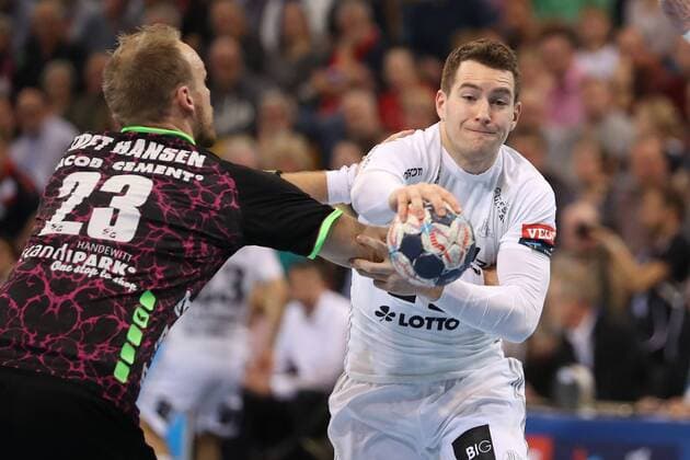 Miha Zarabec THW Kiel 24 Henrik Toft Hansen SG Flensburg Handewitt 23 Flensburg Schleswig Holstein Germany Flens Arena Copyright: xAgentur54Gradx xSpeedphotosx