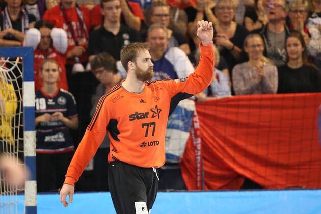 Cheers joy over held ball with Andreas Wolff THW Kiel 77 Flensburg Schleswig Holstein Germany Flens Arena Copyright: xAgentur54Gradx xSpeedphotosx