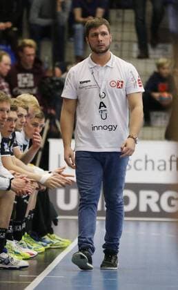 Jaron Siewert Coach TUSEM Essen ASV Hamm Westfalen vs. TUSEM Essen Handball 2 Bundesliga 01 12 2017 Hamm Copyright: xStrohdiekx Eibner-Pressefotox EP_jsk