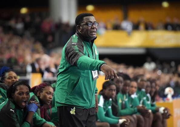 Cameroon manager Jean Marie Zambo at the match Germany GER vs Cameroon CMR Handball Women World Cup Leipzig 01 12 2017 Leipzig Copyright: xModlax Eibner-Pressefotox EP_cma