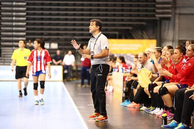 Ambrosio Jose Martin Cedres Manager Romania Romania vs Paraguay IHF Women Handball World Cup 02 12 2017 Photographer Neis Eibner Trier Copyright: xNeisx Eibner-Pressefotox EP_ans