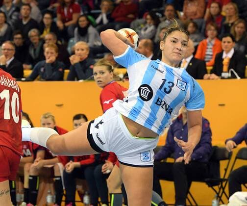 Czech Republic vs Argentina Handball Women World Cup in Germany Season 2017 2018 Bietigheim Bissingen EgeTrans Arena 2 12 2017 Casasola Micaela Joana Argentina