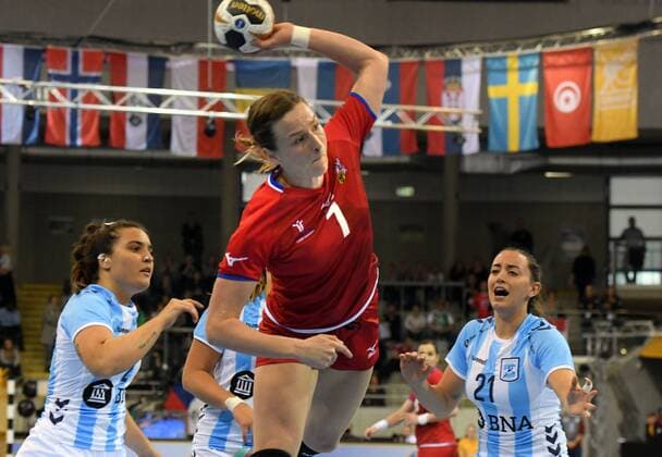 Czech Republic vs Argentina Handball Women World Cup in Germany Season 2017 2018 Bietigheim Bissingen EgeTrans Arena 2 12 2017 RYÅ ÃNKOVÃ Helena Czech Republic