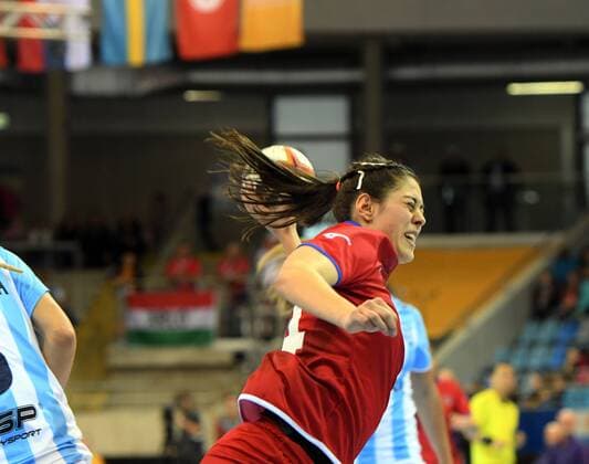 Czech Republic vs Argentina Handball Women World Cup in Germany Season 2017 2018 Bietigheim Bissingen EgeTrans Arena 2 12 2017 ZACHOVÁ Dominika Czech Republic