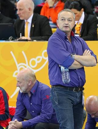 02 12 2017 Germany Bietigheim Handball Womens World Cup International match Czech Republic vs Argentina CZE coach Jan Basny