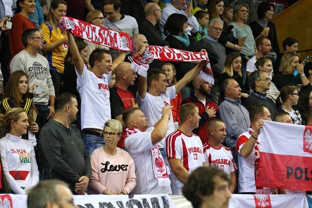 02 12 2017 Germany Bietigheim Handball Womens World Cup International match Sweden vs Poland Poland Fans Fan spectator