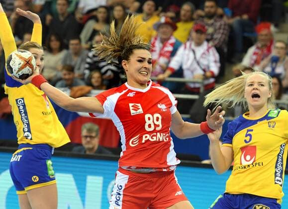 Sweden vs Poland Handball Women World Cup in Germany Season 2017 2018 Bietigheim Bissingen EgeTrans Arena 2 12 2017 ACHRUK KINGA Poland