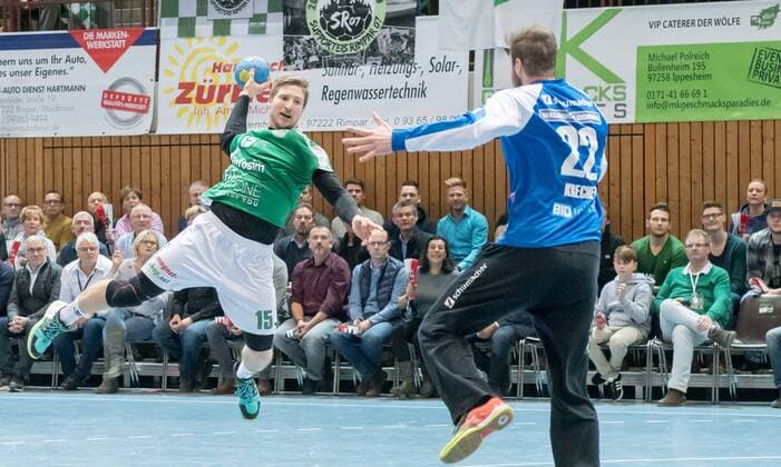 Germany 97072 Würzburg s Oliver Arena 02 12 2017 Handball Bundesliga 2 Bundesliga 2 Liga DKB Handball Bundesliga DJK Rimpar Wölfe HSC 2000 Coburg Picture of Jan Schäffer DJK Rimpar Wolves 15 Krechel Oliver HSC 2000 Coburg 22 Copyright: Fotograf:xVolkerxDanzerx+++xAgenturxHMBxMedia HeikoxBecker