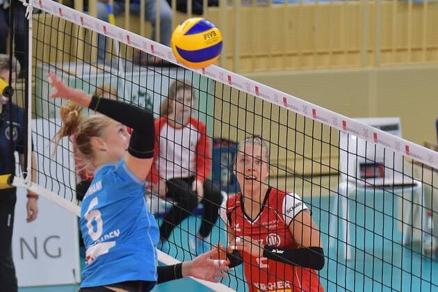 02 12 2017 xtkx Volleyball Women VC Wiesbaden Allianz MTV Stuttgart emspor vl16 Femke Stoltenberg Stuttgart Wiesbaden
