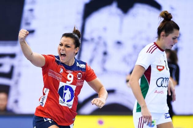 171202 Norways Nora Dark celebrates the match between Norway and Hungary during the World Cups World Cup on December 2, 2017 in Bietigheim Bissingen  Copyright: CARLxSANDIN BB171202CS075