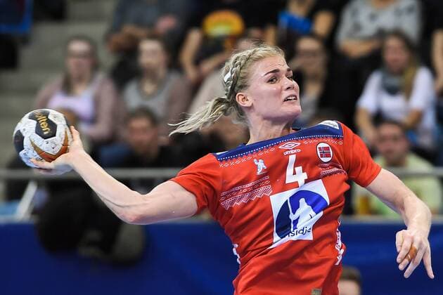 171202 Norways Veronica Egebakken Kristiansen in the match between Norway and Hungary during the World Cup World Cup on December 2, 2017 in Bietigheim Bissingen  Copyright: CARLxSANDIN BB171202CS097
