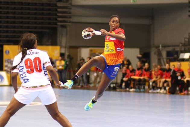 Goal of Alexandrina Cabral Barbosa Spain Spain vs Angola Handball Women World Cup 02 12 2017 Trier Copyright: xWeissx Eibner-Pressefotox EP_rws