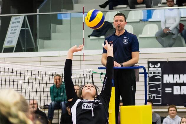 Bailey Marie Nichol Black White Erfurt 1 at the Pass Volleyball 1 Bundesliga Women Black White Erfurt VC Olympia Berlin xprx