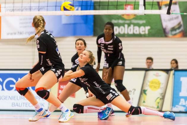 Madleen Piest Black White Erfurt 15 at the ball acceptance Volleyball 1 Bundesliga Women Black White Erfurt VC Olympia Berlin xprx