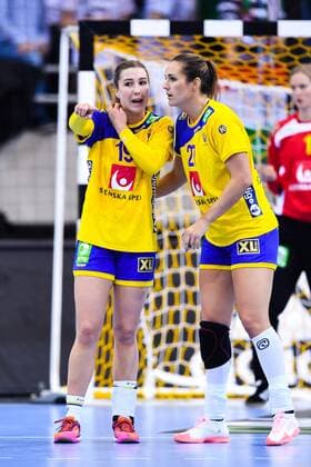 171203 Swedens Anna Lagerquist and Sabina Jacobsen during the match between Hungary and Sweden during the World Cup World Cup on December 3, 2017 in Bietigheim Bissingen  Copyright: CARLxSANDIN BB171203CS039