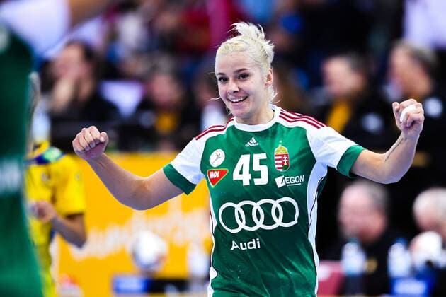 171203 Hungarys Noemi Hafra commends during the match between Hungary and Sweden during the World Cups World Cup on December 3, 2017 in Bietigheim Bissingen  Copyright: CARLxSANDIN BB171203CS052