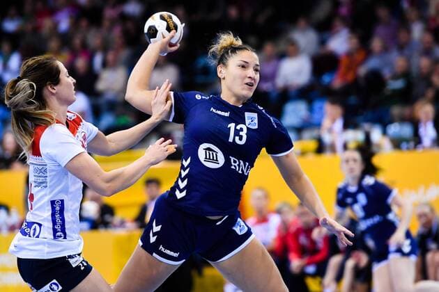171203 Argentinas Giuliana Gavilan in the match between Argentina and Norway during the World Cups World Cup on December 3, 2017 in Bietigheim Bissingen  Copyright: CARLxSANDIN BB171203CS102