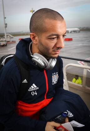 Anderlecht s Sofiane Hanni pictured at the departure of Belgian soccer team RSC Anderlecht, Monday 04 December 2017 in Brussels airport, on their way to Glasgow, Scotland. Tomorrow Anderlecht is playing the sixth and last game in the group stage of the UEFA Champions League competition against Scottish Celtic Glasgow. VIRGINIExLEFOUR  x05213868x
