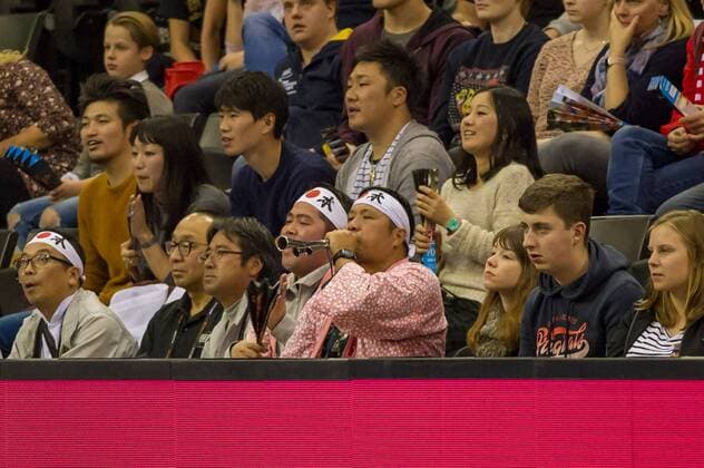 Fans of Japan in the stands Fans of Japan on the tribune Handball Women World Cup Japan Denmark xobx