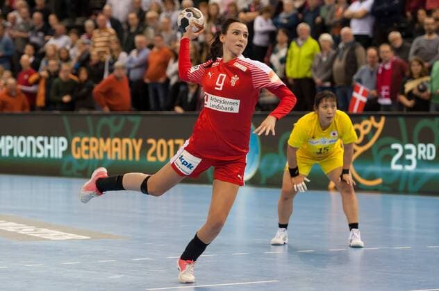 Fie Woller Denmark Denmark 9 at the penalty spot 7m penalty Womens Handball World Cup Japan Denmark xobx