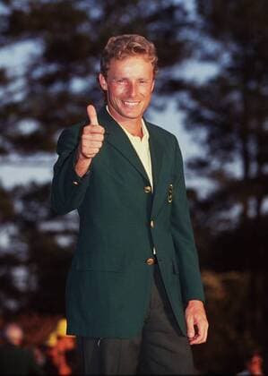Bernhard Langer Golf at the Masters 1993 in Augusta USA on 11 04 1993 Victory at the Masters 1993 In the Green Jacket Augusta Georgia U S A