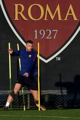 Edin Dzeko Roma 04-12-2017 Centro Sportivo Trigoria AS Roma Champions League training 2017 2018 Foto Andrea Staccioli Insidefoto andreaxstaccioli