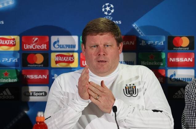 Anderlecht s head coach Hein Vanhaezebrouck pictured during a press conference PK Pressekonferenz of Belgian soccer team RSC Anderlecht, Monday 04 December 2017 in Glasgow, Scotland. Tomorrow Anderlecht is playing the sixth and last game in the group stage of the UEFA Champions League competition against Scottish Celtic Glasgow. VIRGINIExLEFOUR  x05213942x