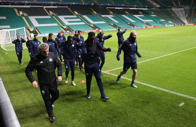Illustration picture shows a training session of Belgian soccer team RSC Anderlecht, Monday 04 December 2017 in Glasgow, Scotland. Tomorrow Anderlecht is playing the sixth and last game in the group stage of the UEFA Champions League competition against Scottish Celtic Glasgow. VIRGINIExLEFOUR  x05213966x