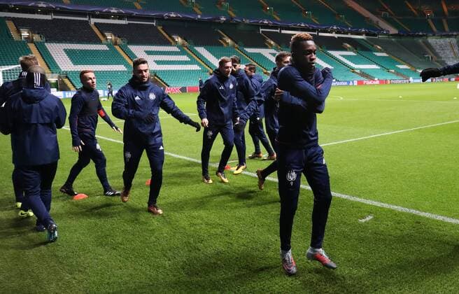 Anderlecht s Henry Onyekuru pictured during a training session of Belgian soccer team RSC Anderlecht, Monday 04 December 2017 in Glasgow, Scotland. Tomorrow Anderlecht is playing the sixth and last game in the group stage of the UEFA Champions League competition against Scottish Celtic Glasgow. VIRGINIExLEFOUR  x05213969x