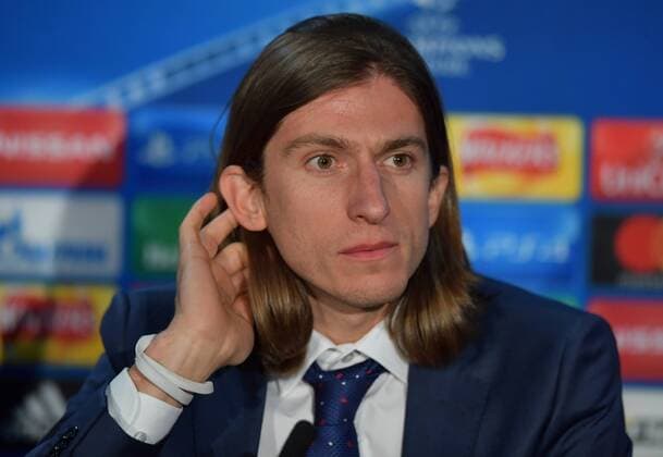 Atletico Madrid press conference PK Pressekonferenz Filipe Luis during the Atletico Madrid Press Conference at Stamford Bridge, London Content Not Available For UK Newspapers Copyright: xSimonxDaelx FIL-11047-0002