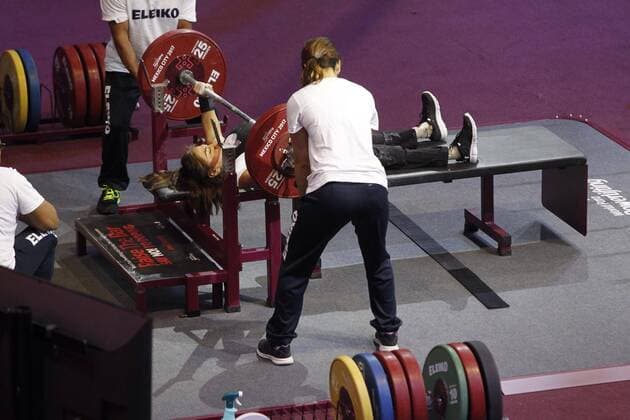 Mexican Laura Cerero competes in the Paralympic Weightlifting Championships in Mexico City, Mexico, 04 November 2017. Paralympic Weightlifting Championships in Mexico City !ACHTUNG: NUR REDAKTIONELLE NUTZUNG!  Copyright: xSashenkaxGutierrezx MEX021 20171204-636480209930026206