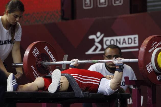 Polish Justyna Kozdryk competes in the Paralympic Weightlifting Championships in Mexico City, Mexico, 04 November 2017. Paralympic Weightlifting Championships in Mexico City !ACHTUNG: NUR REDAKTIONELLE NUTZUNG!  Copyright: xSashenkaxGutierrezx MEX022 20171204-636480223084584206