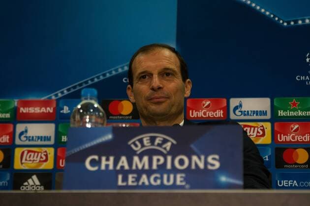 December 4, 2017 - Piraeus, Greece - Massimiliano Allegri attends a Juventus F.C press conference PK Pressekonferenz on the eve of their UEFA Champions League group D match against Olympiakos Piraeus at Karaiskaki Stadium in Athens, Greece. Juventus Press Conference  - ZUMAn230 20171204_zaa_n230_233 Copyright: xDimitrisxLampropoulosx